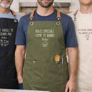 Grembiule "Clip & Clasp" di Design con ricamo personalizzato