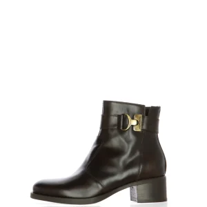 Tronchetto donna in pelle nera e marrone Nero Giardini