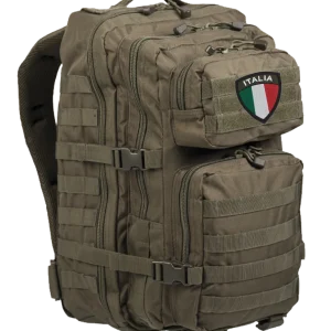 Zaino verde oliva OD - patch Italia omaggio