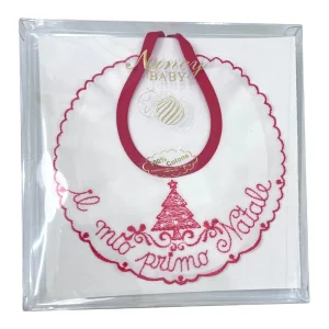 Bavetta Il Mio Primo Natale Ricamata Made in Italy