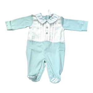 Klaiadì Tutina in Jersey Cotone e Lino Da Neonato