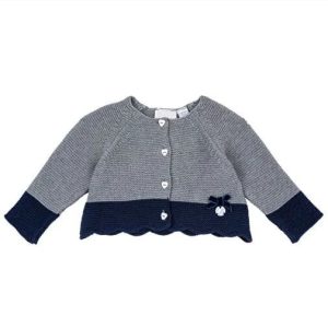 CARDIGAN BICOLRE GRIGIO/BLU – Chicco