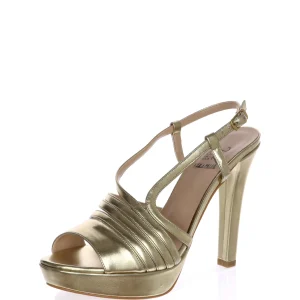 Sandalo elegante cerimonia in pelle platino  Joel