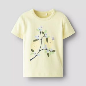 SET T-SHIRT M/C GIALLA E SHORTS B.CO – NAME IT