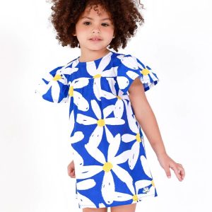 VESTITO BLU CON MARGHERITE – TUC TUC