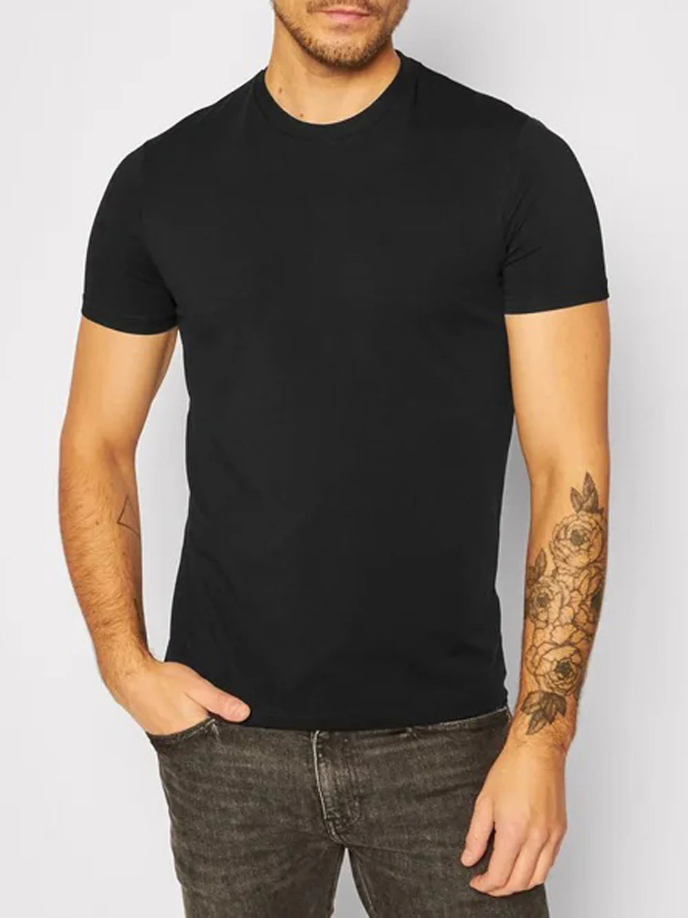 T-shirt Uomo Round neck Nero - immagine 3