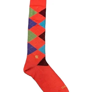 Calzini Uomo Lungo Fantasia Intarsia Marrone