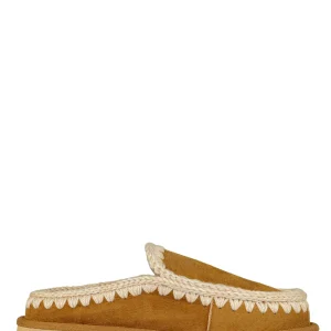 Ciabatte Donna Clog eskimo platform Marrone