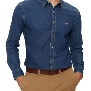 Camicia Casual Uomo Battery Housemark Blu