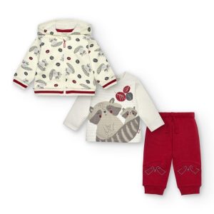 SET 3 PZ FELPA CON CAPPUCCIO SWEET RACOON – Tuc tuc
