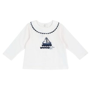 T-shirt M/L B.ca con Ricami Blu – Chicco