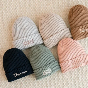 Berretto Bambino in Cotone personalizzato con ricamo