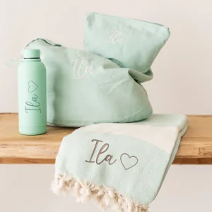 Set Mare "Cinque Terre" Tiffany (Telo mare+Borsa+Pochette+Borraccia)