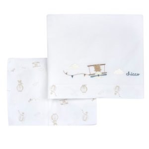 Set Lenzuola Carrozzina Orsetto Aeroplano – Chicco