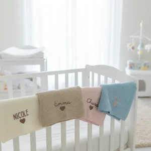 Copertina Misto Lana con Ricamo