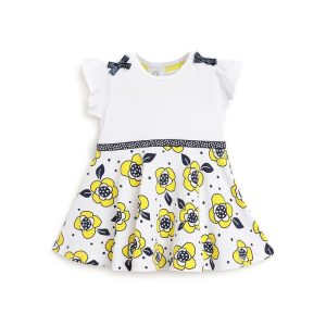 VESTITO M/C B.CO STAMPA FIORI GIALLI – CHICCO