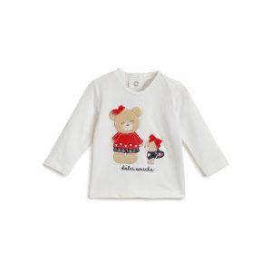 COMPLETO SALOPETTE/GONNA A QUADRI e T-SHIRT M/L BIANCA  – CHICCO