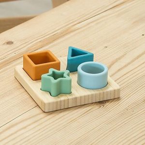 Puzzle Forme Geometriche Neutro in Silicone Alimentare – Tickit