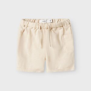 SHORT BEIGE COTONE CON TASCA – NAME IT