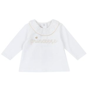 MAGLIETTA M/L BIANCA COLLO CON SMERLO – CHICCO