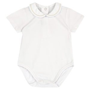 MAGLIETTA BODY M/C RICAMO BEIGE – CHICCO