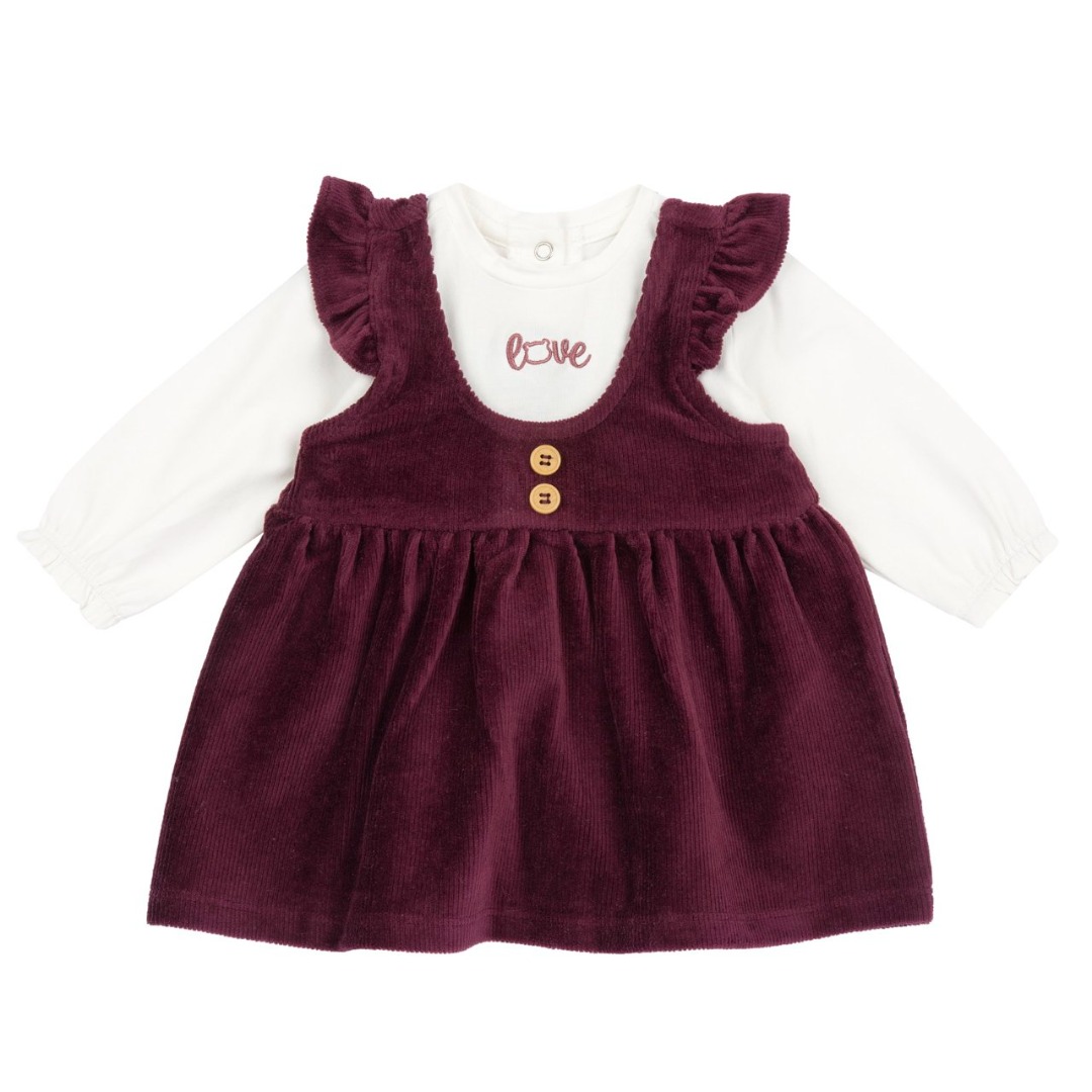 VESTITO VELLUTO FUXIA CON MAGLIA B.CA – Chicco
