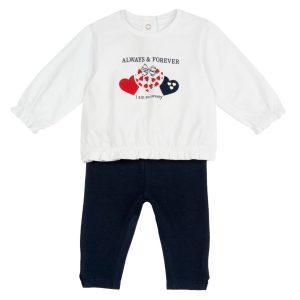 Completo Maglietta M/L con Leggings Blu – Chicco