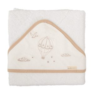 Asciugamano con Cappuccio Noè B.co/Lino – Bimbidreams