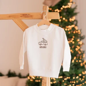 Felpa Bambino "Bianco Natale" Ricamata