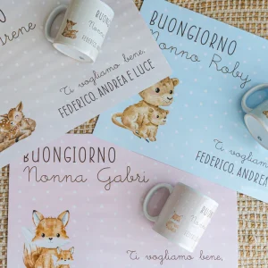 Set Tovaglietta + Tazza con Dedica Personalizzata