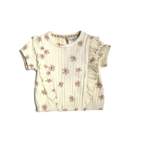 T-shirt Neonata Dirkje Margherite e Volant