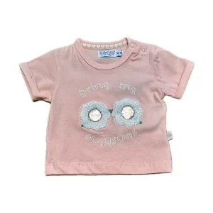 T-shirt Dirkje Neonata con Stampa occhiali Ricamati