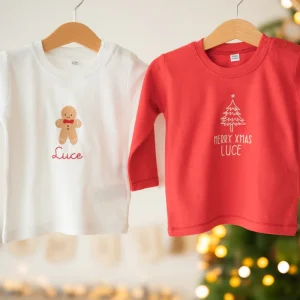 Maglietta Ricamata Bambino Natale