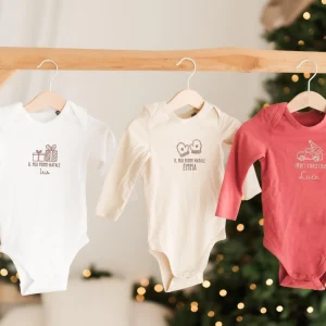 Body Manica Lunga Ricamato Bambino Natale