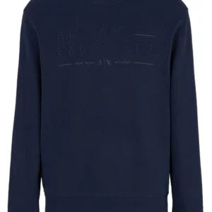 Felpa Girocollo Uomo Blu