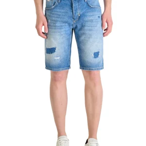 Shorts Jeans Uomo Argon Slim Fit Blu