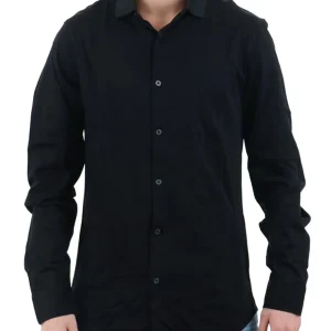 Camicia Casual Uomo Nero