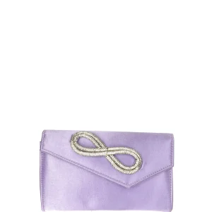 Pochette cerimonia donna in raso cipria e lilla I AM