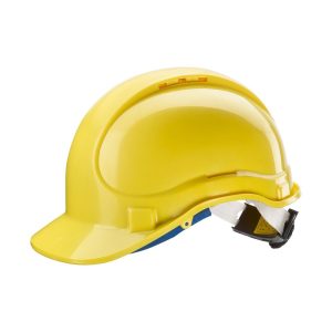 Elmetto E1 Giallo in abs adatto per lavori in quota con cricchetto regolabile