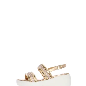 Sandalo luminoso con cinturino due fasce numeri piccoli e grandi donna Melluso