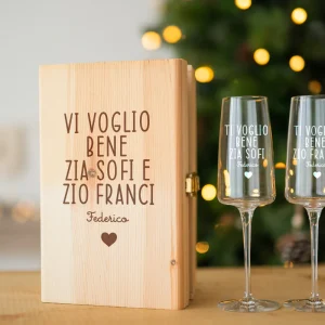 Scatola in legno + Bicchieri personalizzati