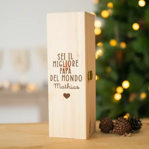 Scatola portavino in legno personalizzato