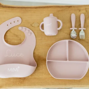 Set Pappa rosa con bavaglino personalizzato