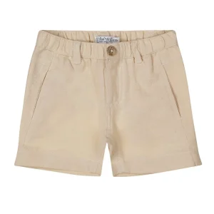 Short Neonato Dirkje in CotoneTasca a Filo Bottoncino in Legno