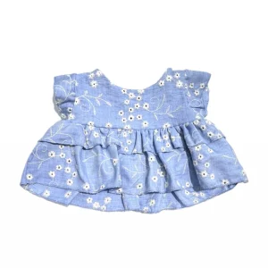 Mini Lù Top Con Balze e Ricami con Fiorellini