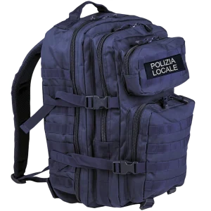 Zaino blu - patch POLIZIA LOCALE omaggio